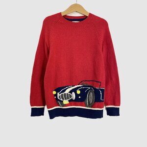 Mini Boden Boy's Vintage Race Car Knit Sweater Size 7/8